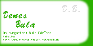 denes bula business card